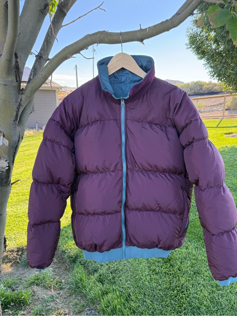 Vintage 90s Columbia Reversible 2 In 1 Down Puffer Jacket Men’s Size Large. S
